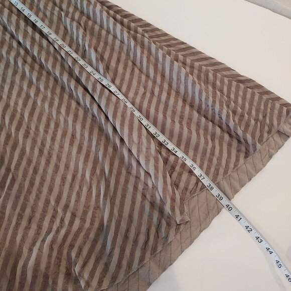 Soft Surroundings Diagonal Ribbon Pattern Tan Maxi Pull-On Skirt Size Large - Picture 4 of 6